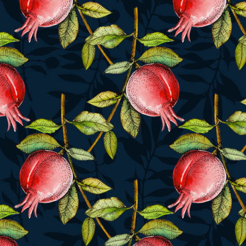 Detail of Andalucian Pomegranates, 2017 by Andrew Watson