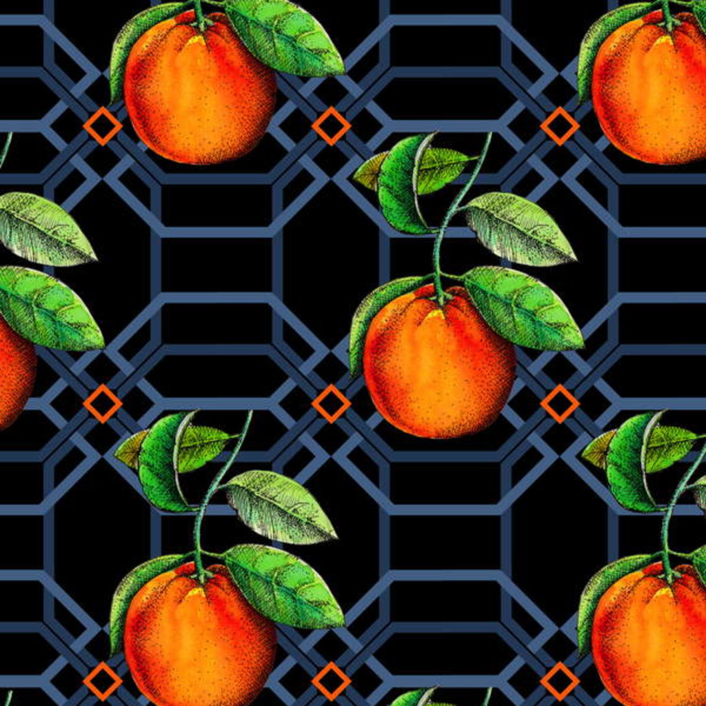 Detail of Orange geometric, 2018 by Andrew Watson