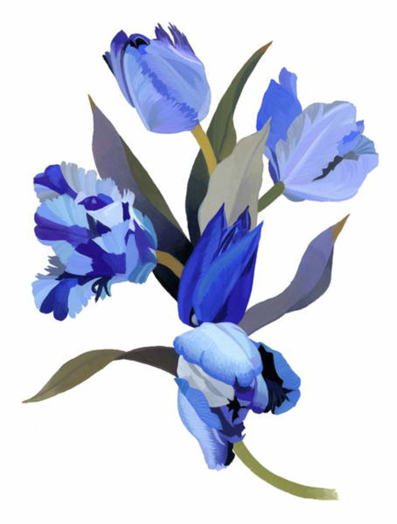 Detail of Blue tulip, 2017 by Hiroyuki Izutsu