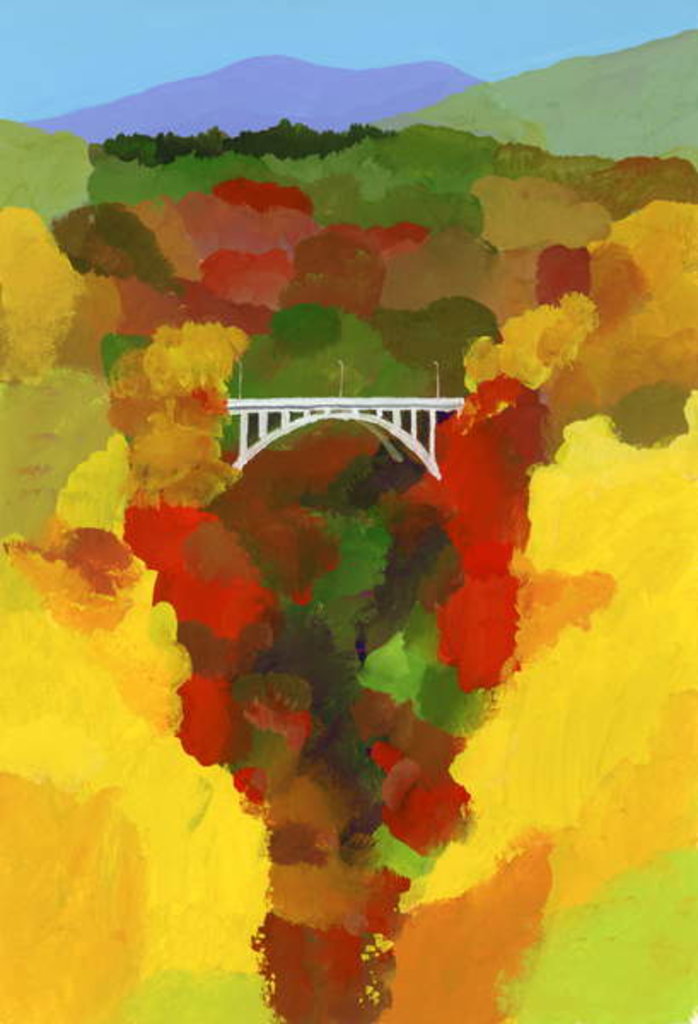 Detail of Autumn leaves valley, 2017 by Hiroyuki Izutsu