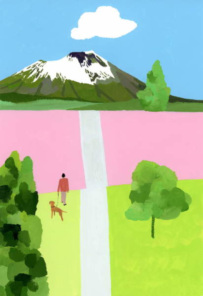 Detail of Pink Hill, 2017 by Hiroyuki Izutsu