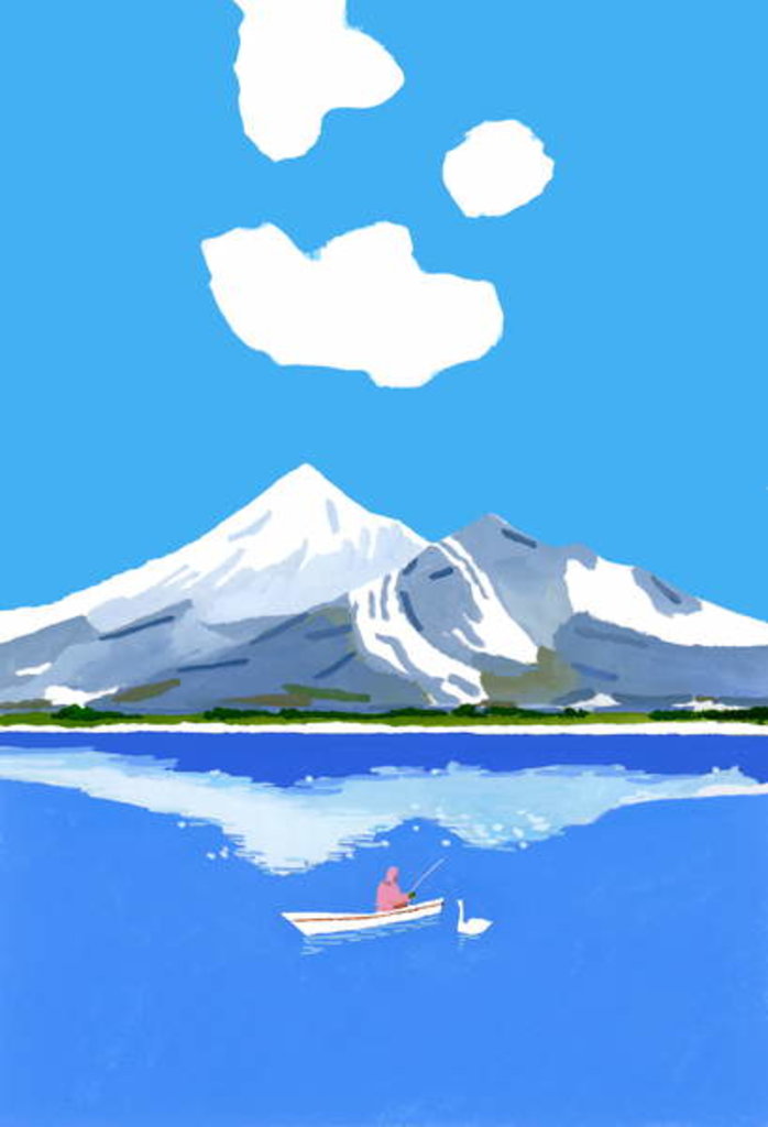 Detail of Fishing on the winter lake, 2016 by Hiroyuki Izutsu