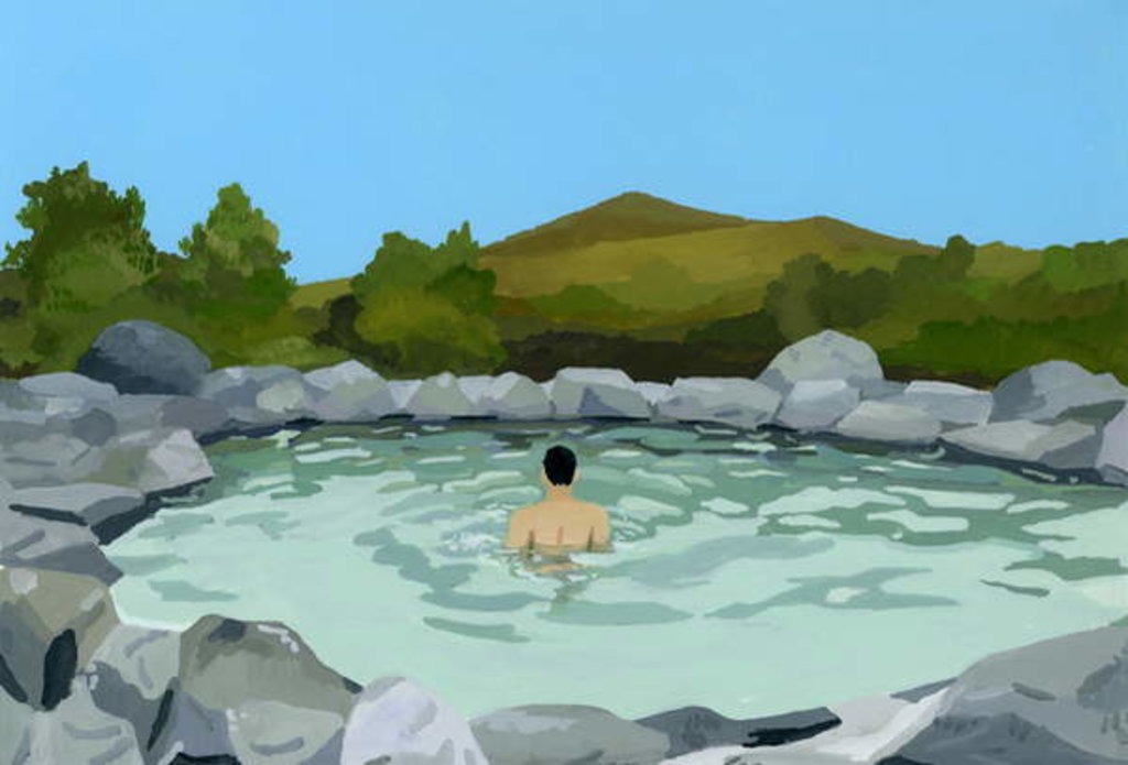 Detail of Outdoor bath, hot spring, 2016 by Hiroyuki Izutsu