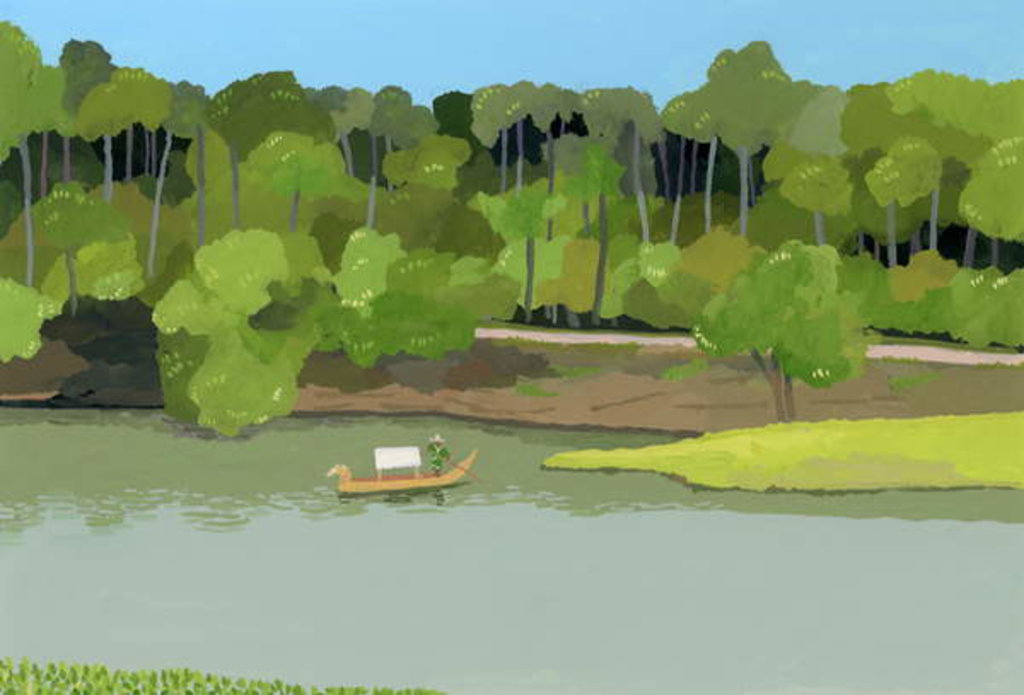 Detail of Siem Reap River, Angkor Thom, 2016 by Hiroyuki Izutsu