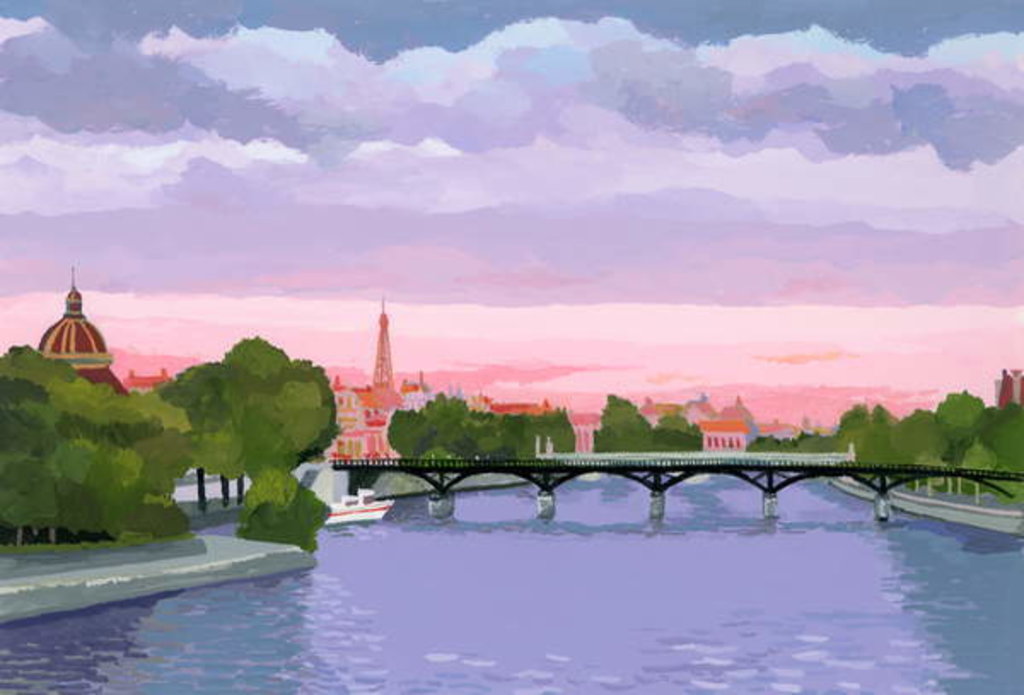 Detail of Sunset in Paris, the Seine river, 2015 by Hiroyuki Izutsu