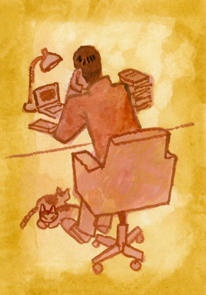 Detail of A novelist who writes manuscripts, 2016 by Hiroyuki Izutsu