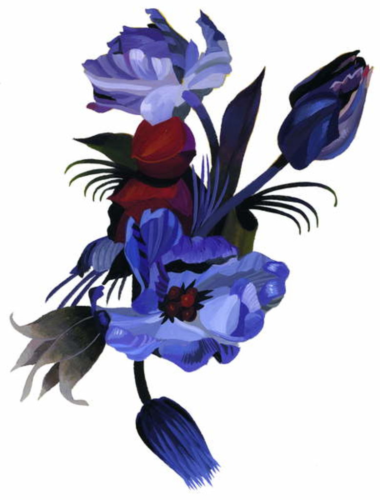 Detail of Deep blue tulips 2003 by Hiroyuki Izutsu