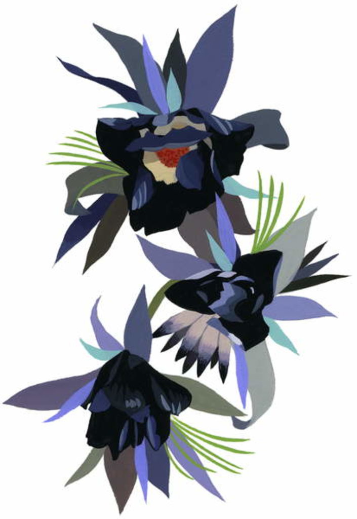 Detail of Black imaginary flower, 2004 by Hiroyuki Izutsu