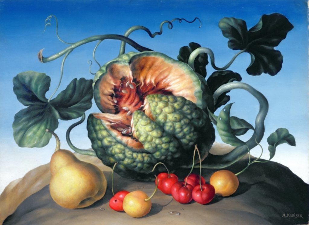 Detail of Melon on a mountain by Amelia Kleiser