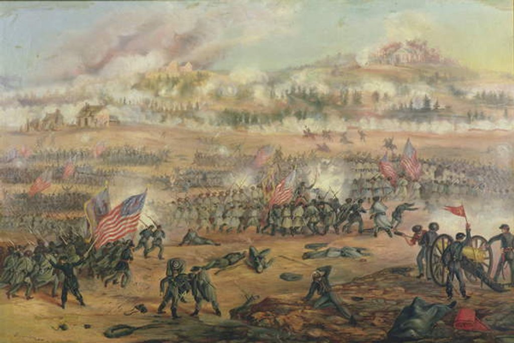 Detail of The Battle of Fredericksburg on 13th December 1862 by Frederick Cavada