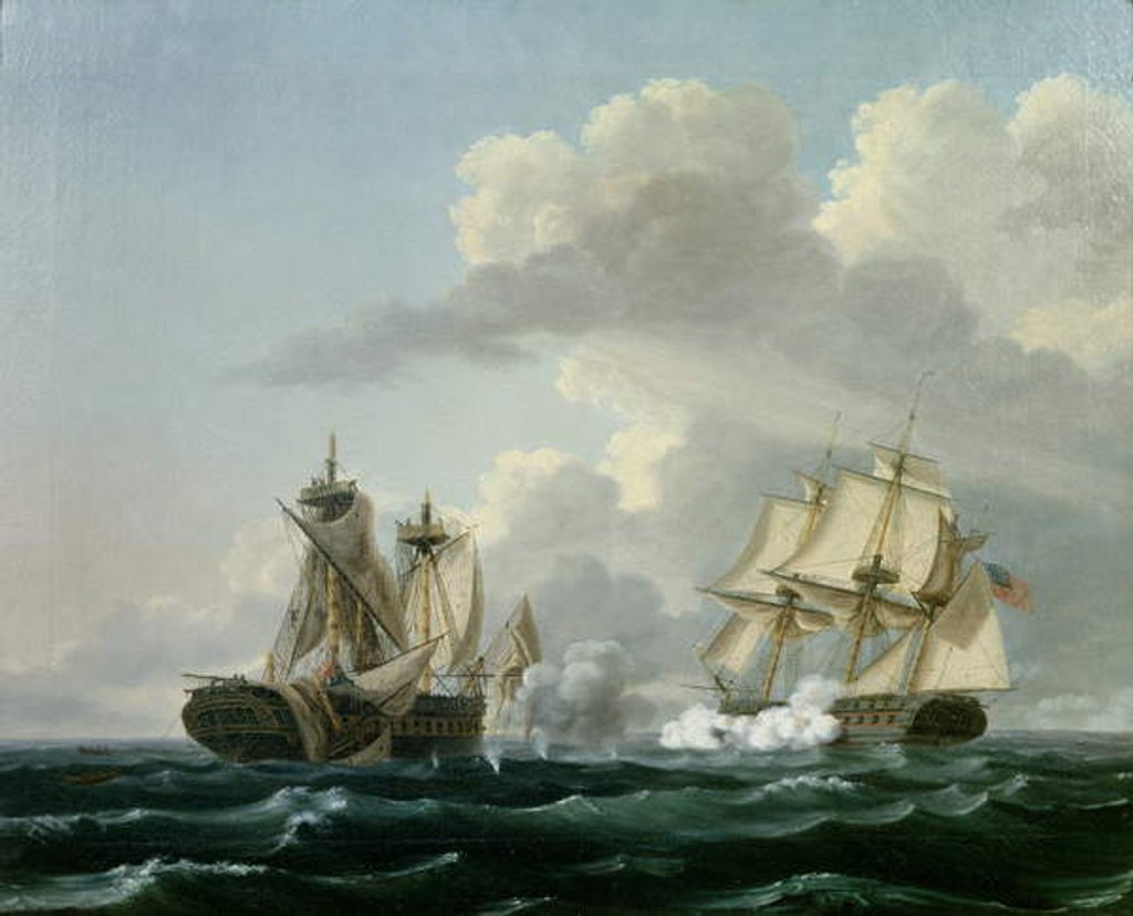 Detail of The USS 'United States' and the HMS 'Macedonian' 25th October 1812 by Thomas Birch