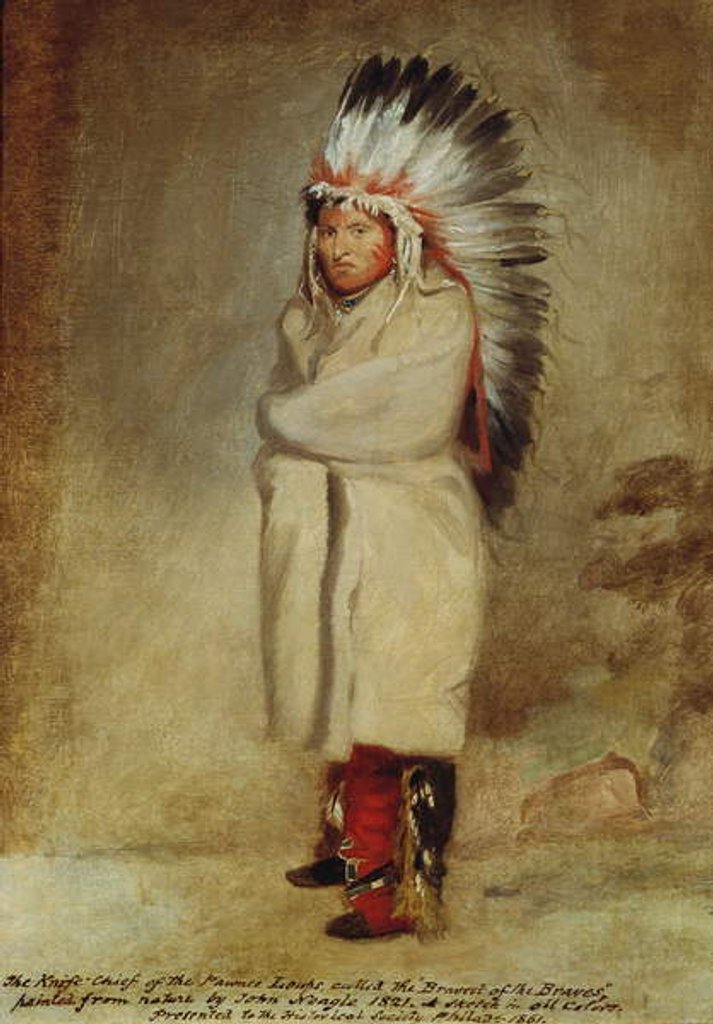 Detail of Knife Chief of the Pawnee Loups, 1821 by John Neagle
