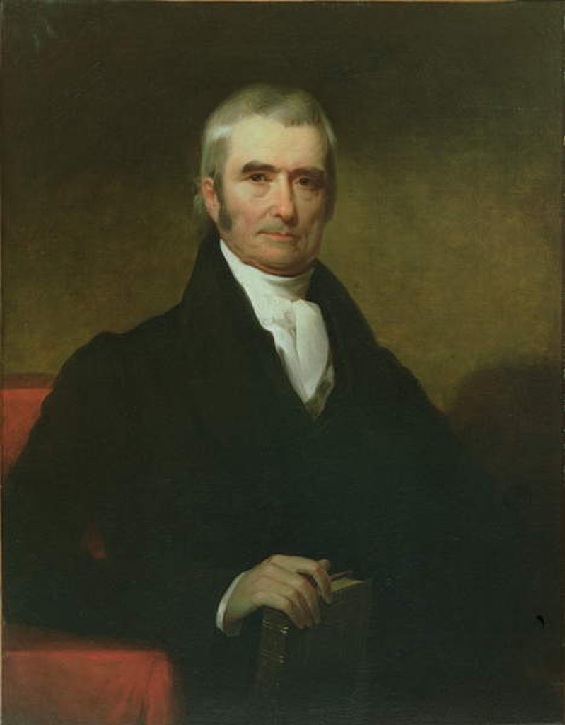Detail of John Marshall copy from an original by Henry Inman of 1831-32, 1841 by Jacob Eichholtz