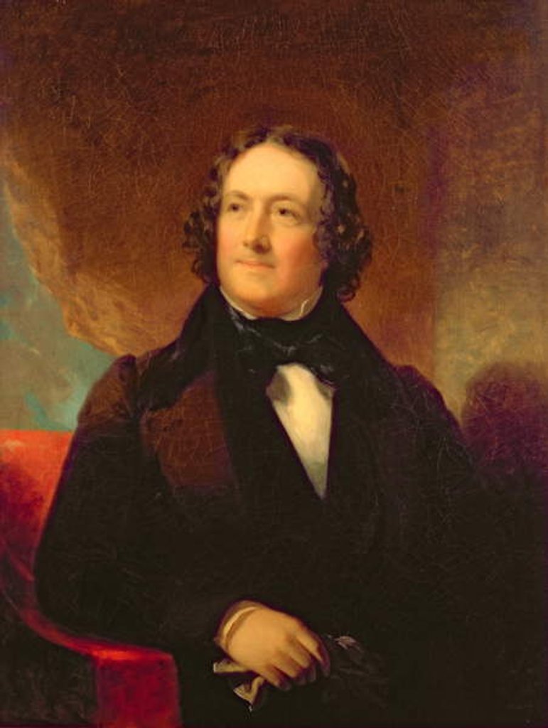 Detail of Nicholas Biddle copy of an original by James Peale by Christian Schussele