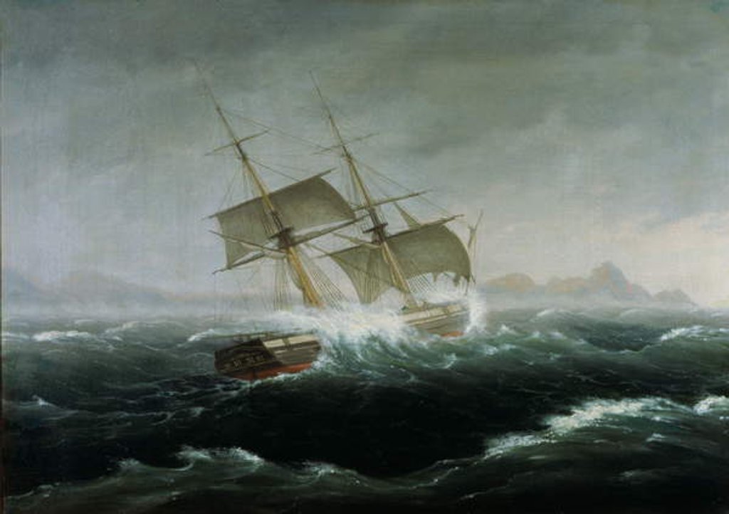 Detail of Sailing Vessel in a Heavy Sea by Thomas Birch