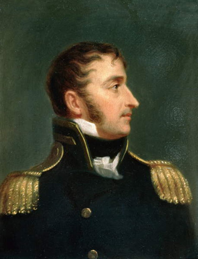 Detail of Portrait of Stephen Decatur c.1814 by Thomas Sully