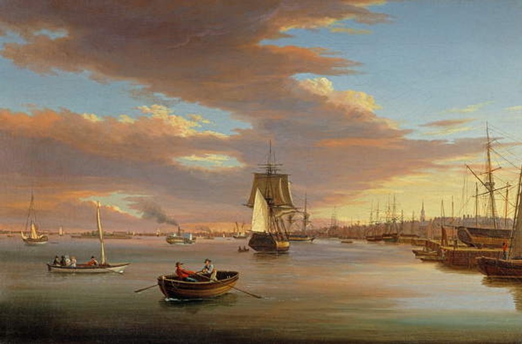 Detail of On the Delaware by Thomas Birch