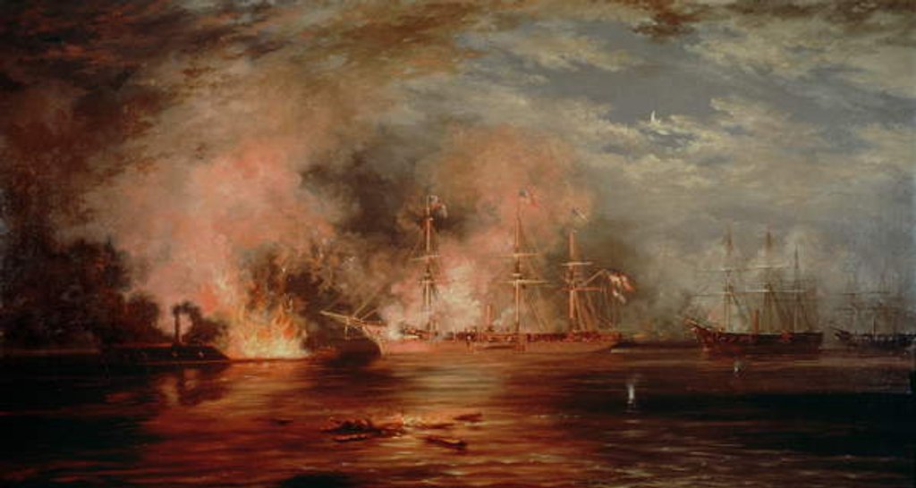 Detail of Farragut Passing the Forts below New Orleans, 1862 by Xanthus Russell Smith