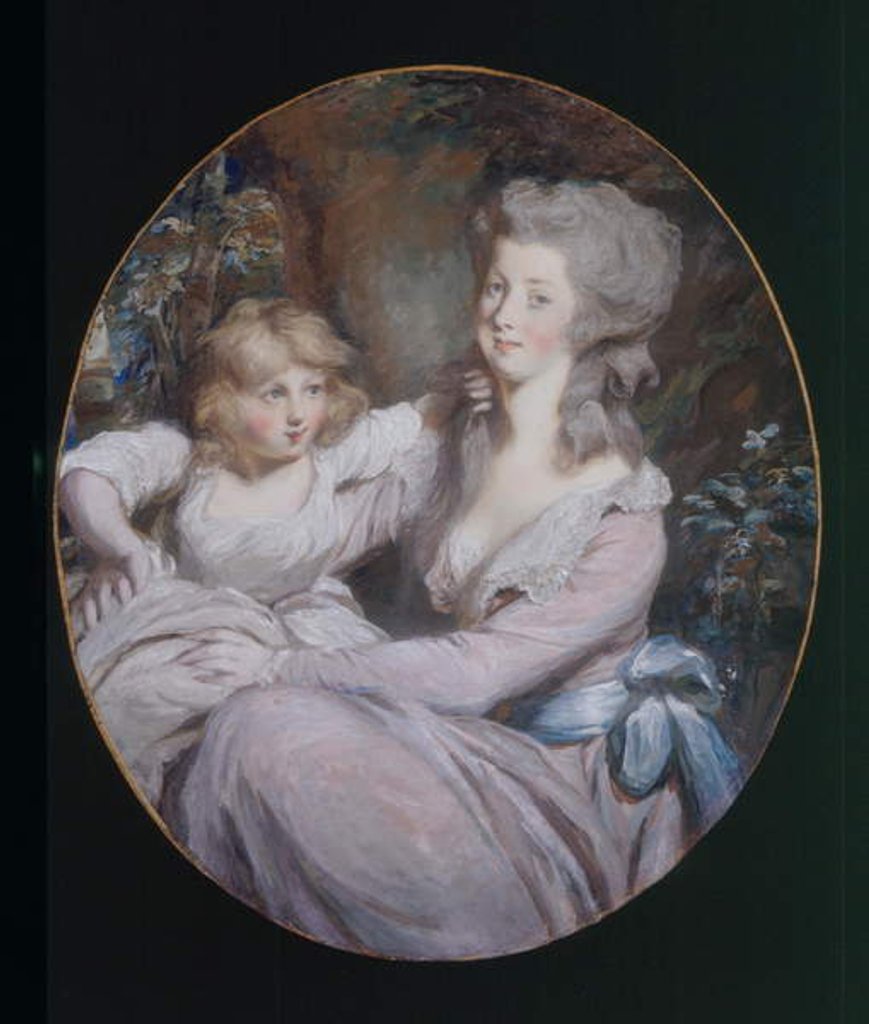 Detail of Margaret “Peggy” Arnold and daughter Sophia, c.1787 by Daniel Gardner