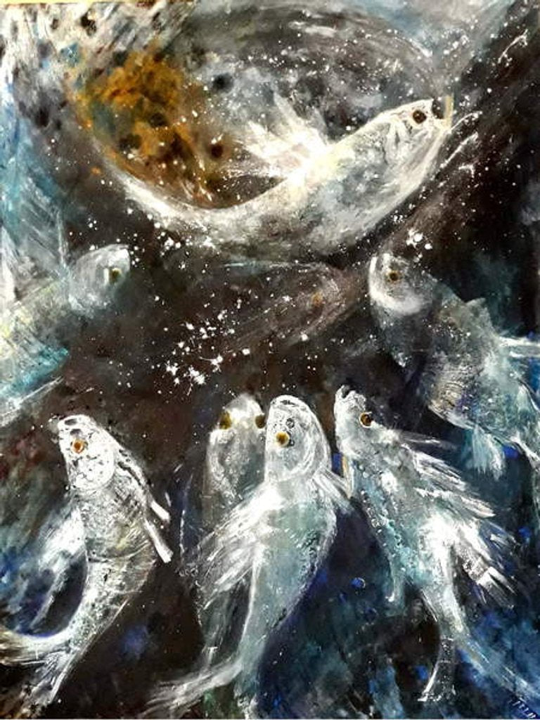 Detail of Tarpon, 2019 by jocasta shakespeare