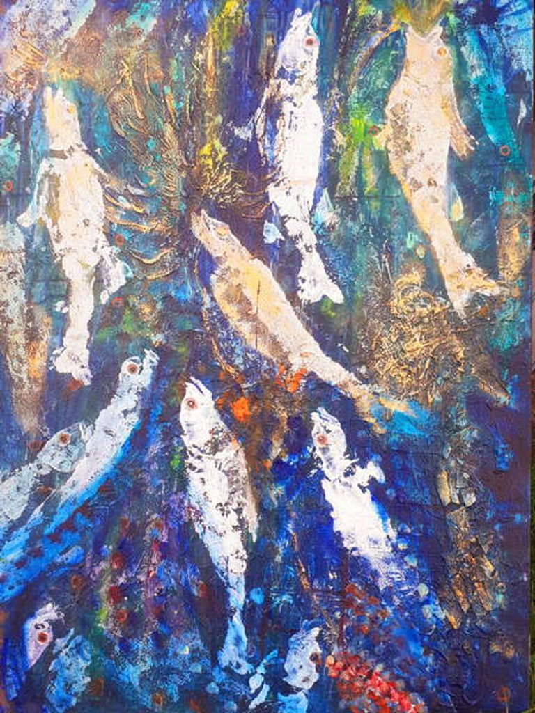 Detail of Singing Bass, 2019 by jocasta shakespeare