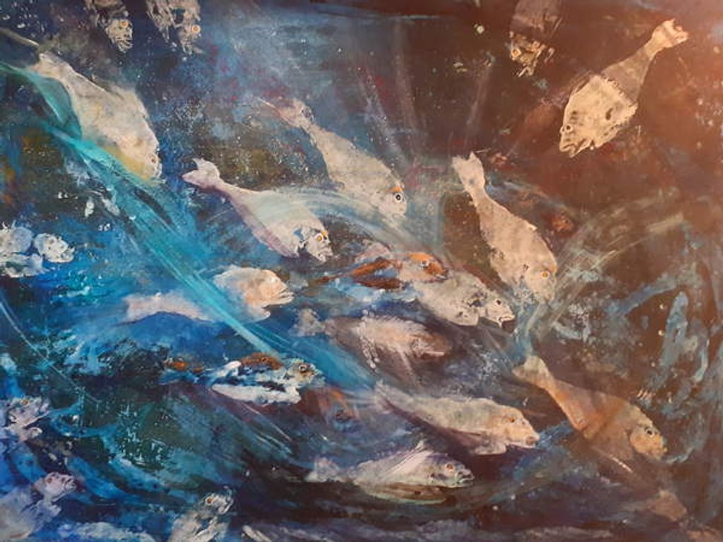Detail of fish, 2019 by jocasta shakespeare