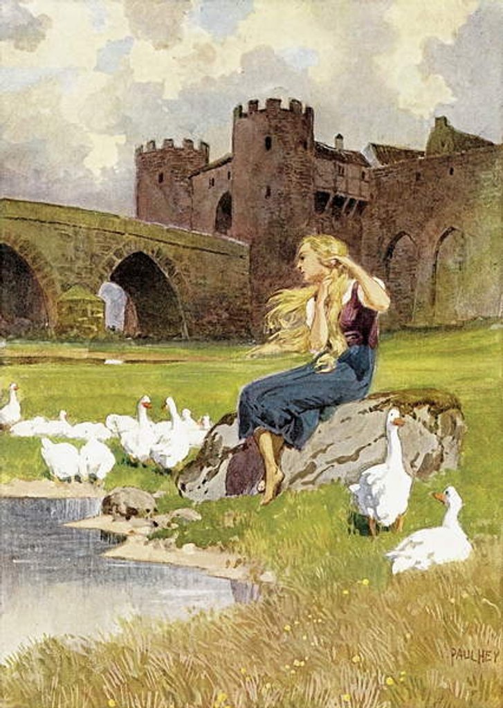 Detail of The Goose Girl by Paul Hey
