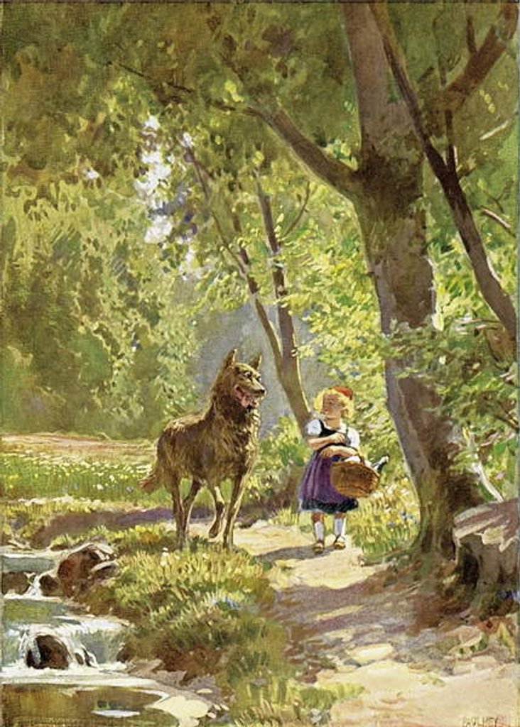 Detail of Little Red Riding Hood by Paul Hey