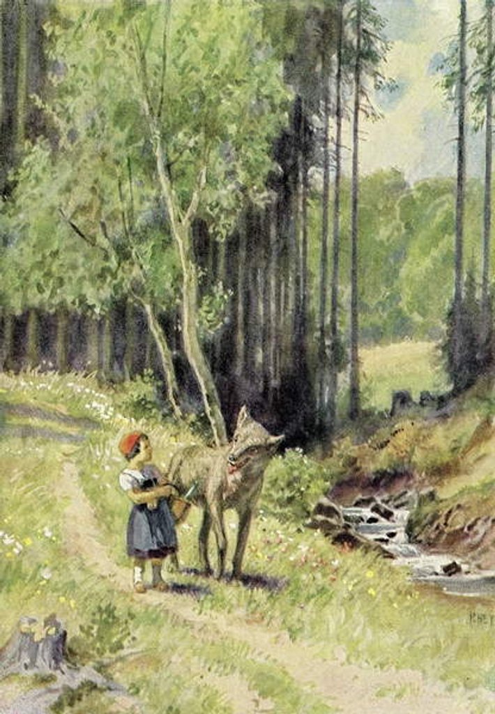 Detail of Little Red Riding Hood by Paul Hey