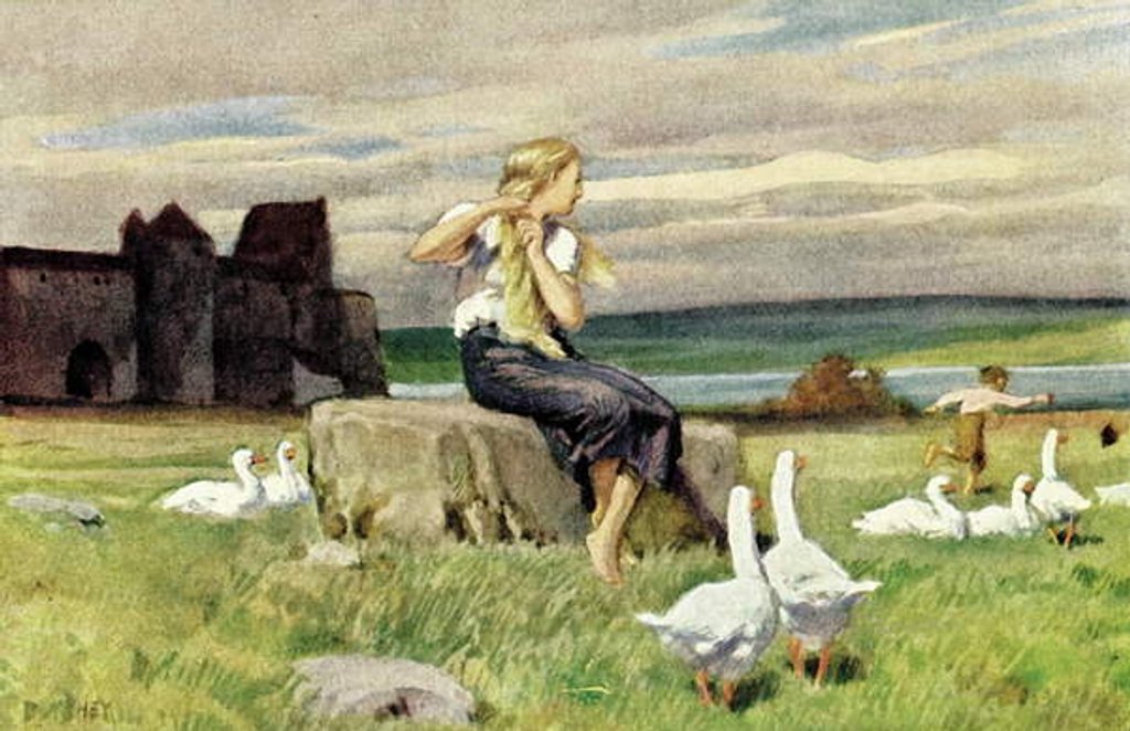 Detail of The Goose Girl by Paul Hey
