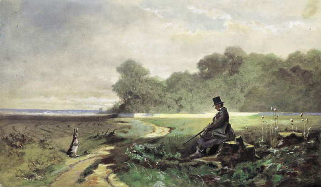 Detail of The Sunday Hunter by Carl Spitzweg