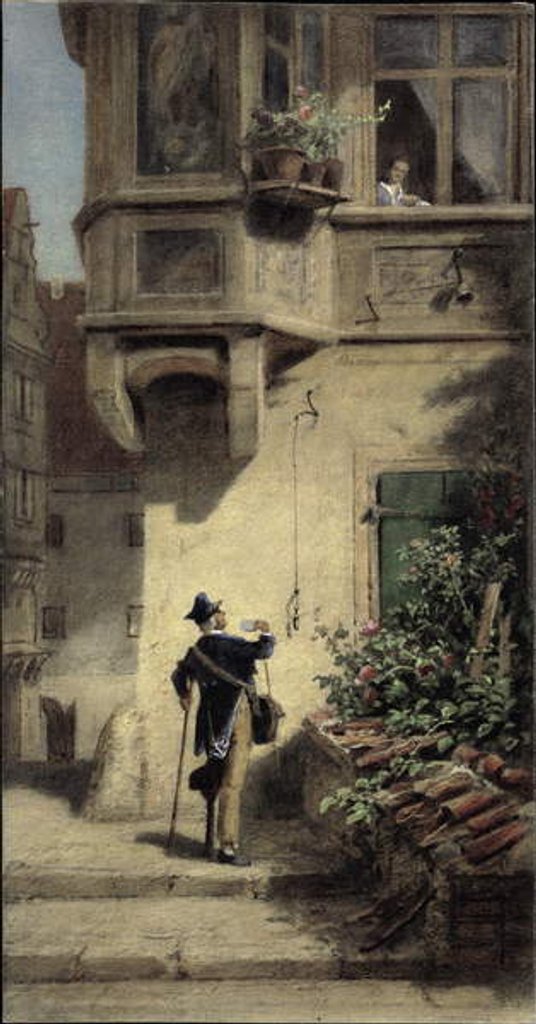 Detail of The Postman by Carl Spitzweg