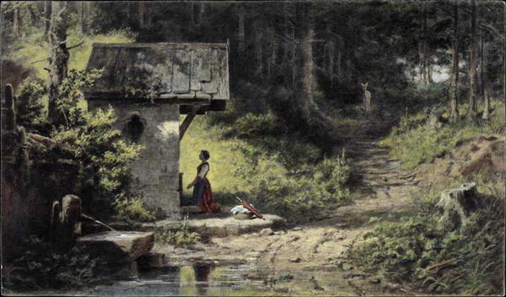 Detail of Chapel in the Woods by Carl Spitzweg