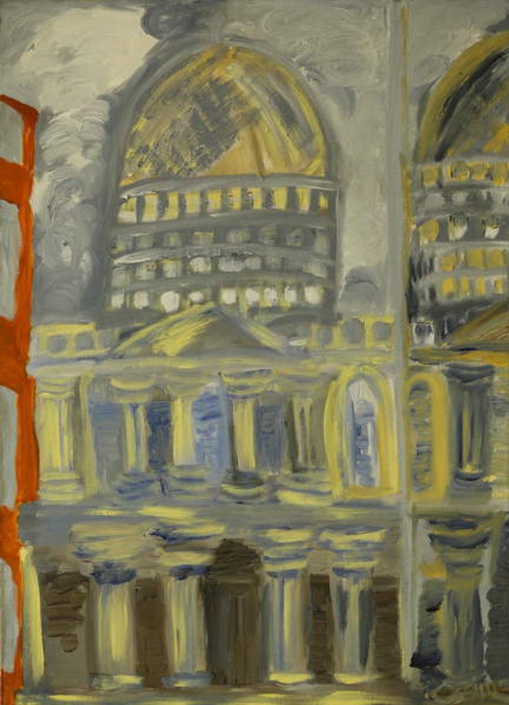 Detail of St Paul's Cathedral reflected, 2015 by Cosima Duggal