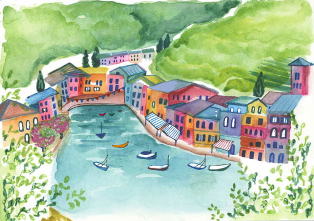 Detail of Genoa Port, 2018 by Elizabeth Rider