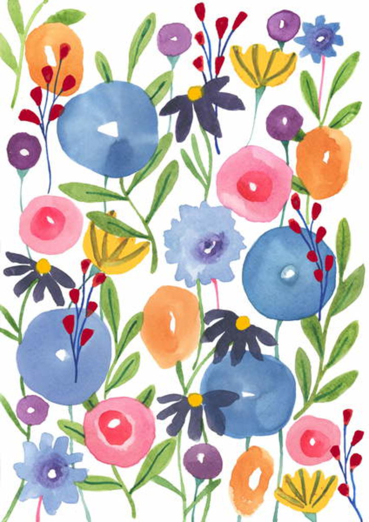 Detail of Boho Flowers, 2018 by Elizabeth Rider