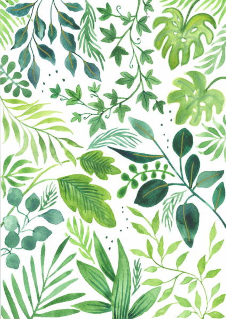 Detail of Leafy Medley, 2018 by Elizabeth Rider