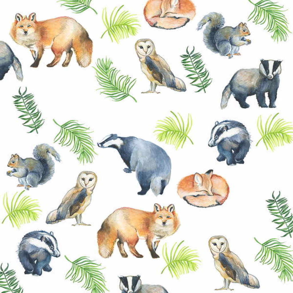 Detail of Woodland Animals, 2017 by Elizabeth Rider