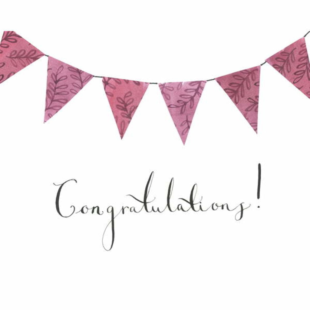 Detail of Congratulations Bunting, 2018 by Elizabeth Rider