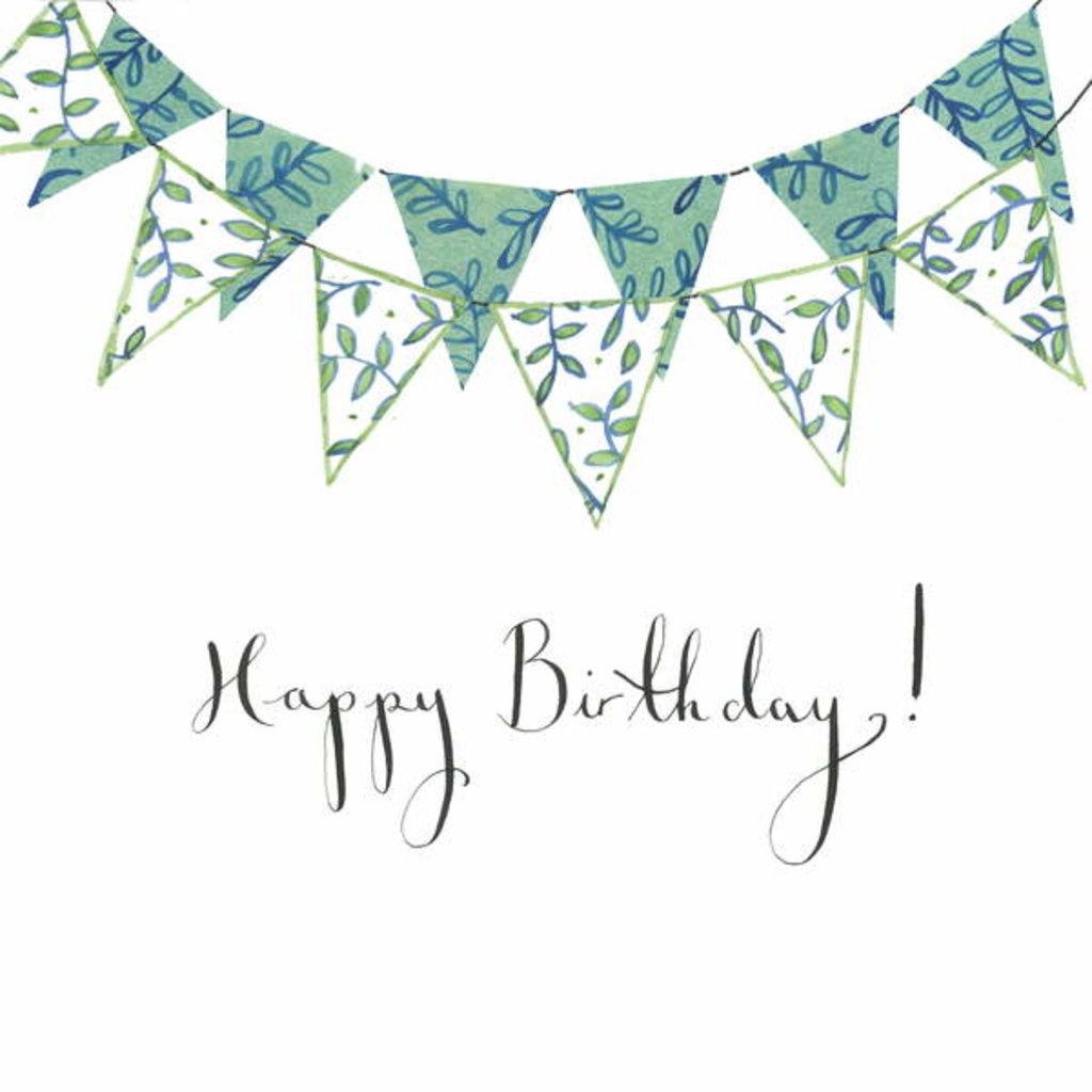 Detail of Happy Birthday Bunting, 2018 by Elizabeth Rider