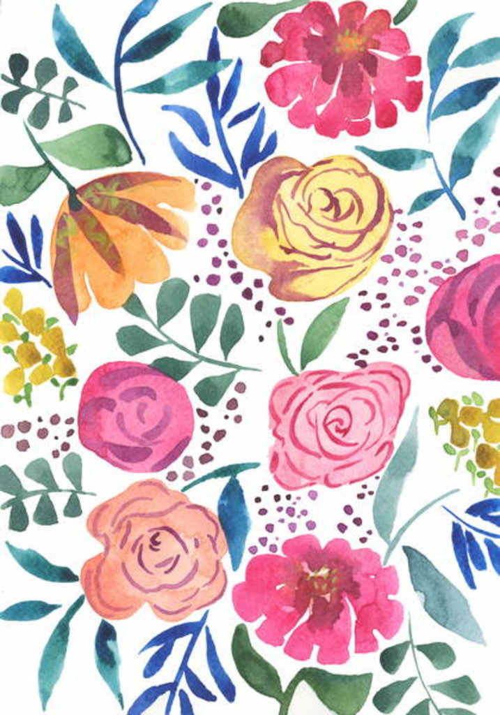 Detail of Rose Medley, 2018 by Elizabeth Rider
