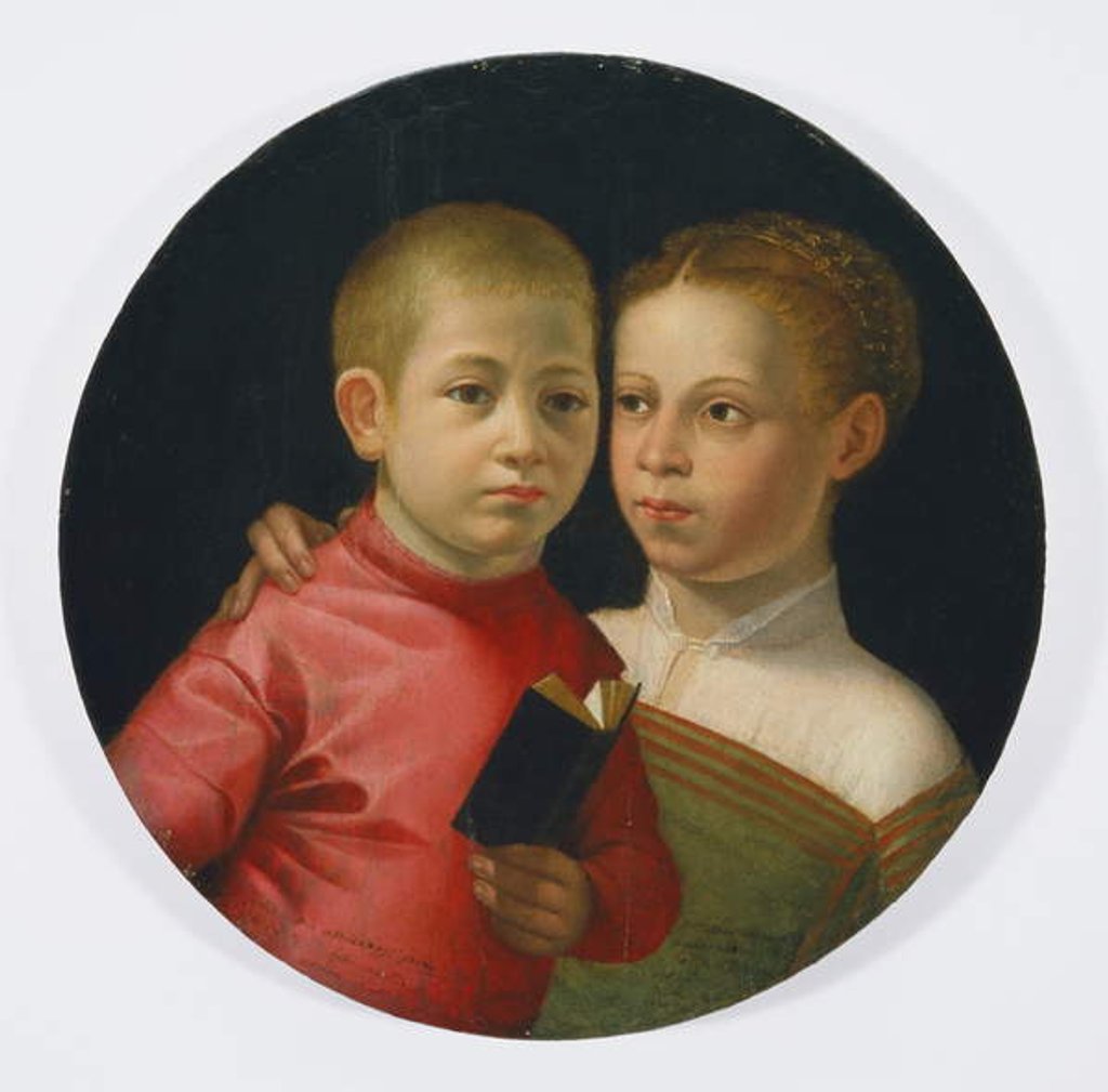 Detail of Double Portrait of a Boy and Girl of the Attavanti Family, c.1580 by Sofonisba Anguissola