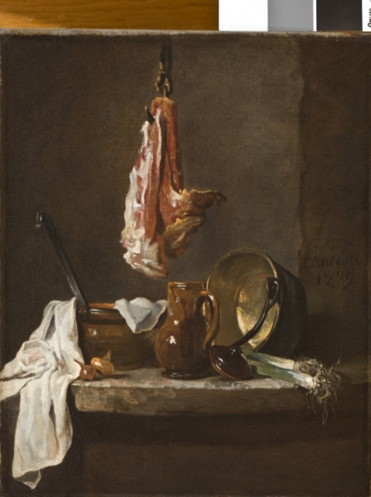 Detail of Still Life with a Rib of Beef, 1739 by Jean-Baptiste Simeon Chardin