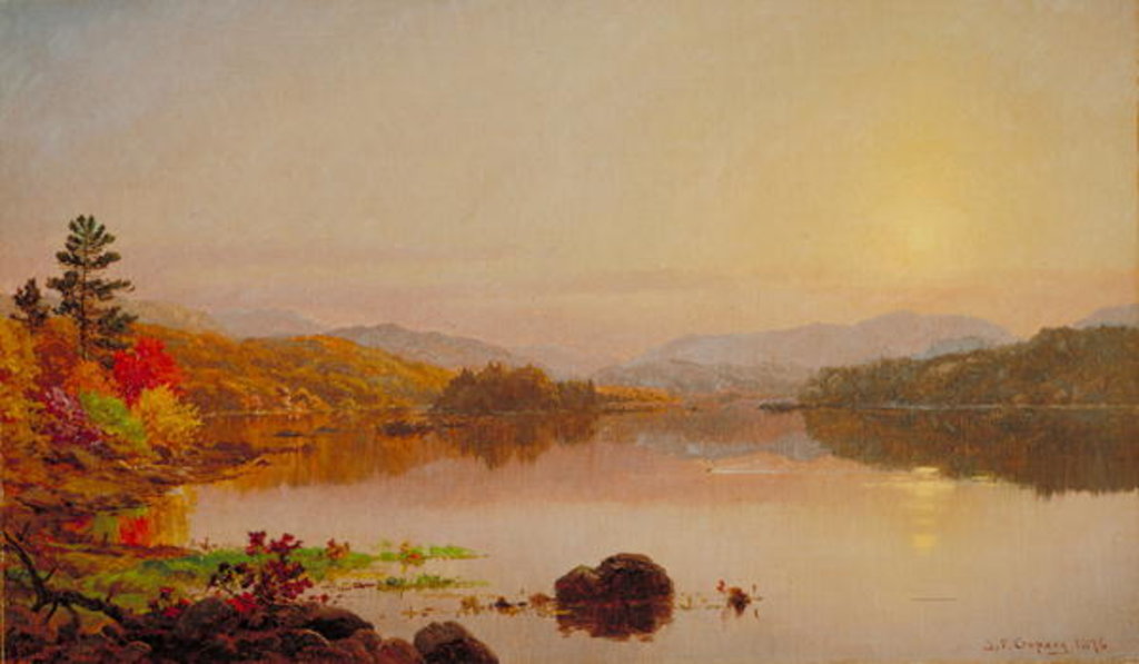 Detail of Lake Wawayanda, 1876 by Jasper Francis Cropsey