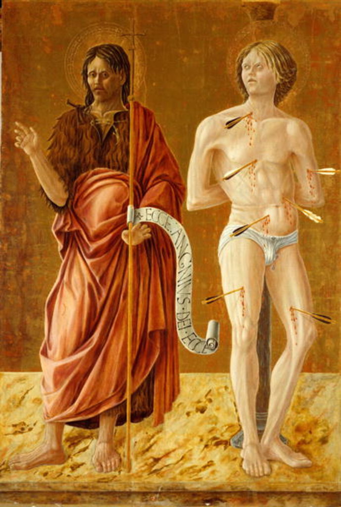 Detail of St. John the Baptist and St. Sebastian, c.1450-70 by Giovanni Boccati or Boccatto