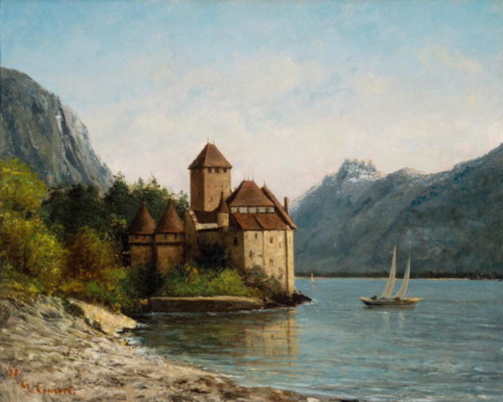 Detail of The Castle of Chillon, Evening, c.1872 by Gustave Courbet