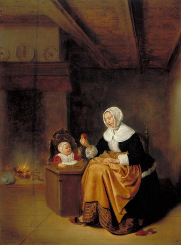 Detail of Mother and Child in an Interior, c.1660 by Quiringh Gerritsz. van Brekelenkam