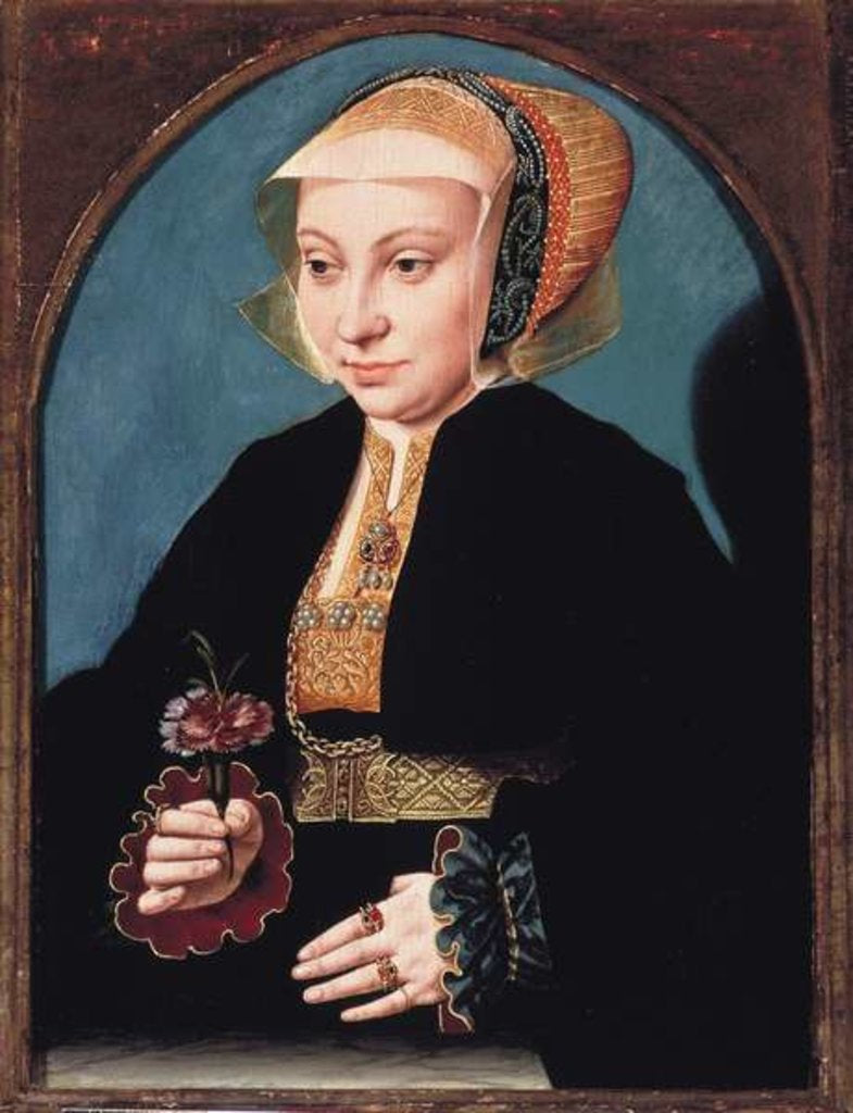 Detail of Portrait of a Lady, c.1539 by Bartholomaeus the Elder Bruyn