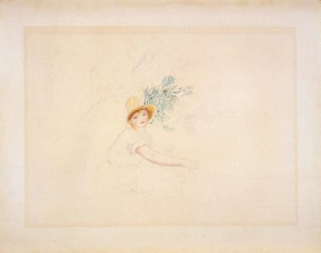 Detail of Madame Renoir in a Boat, 1884-86 by Pierre Auguste Renoir