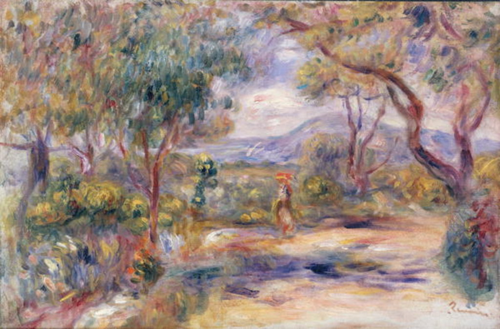 Detail of Paysage a Cannes c.1914 by Pierre Auguste Renoir